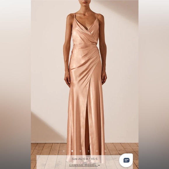 Shona Joy La Lune Cross Draped dress in Desert arose size 6 - Picture 2 of 7